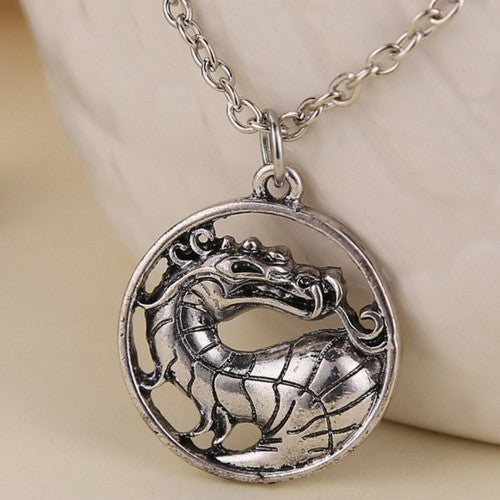 Movie jewelry for men and women Mortal Kombat necklace dragon vintage pendant